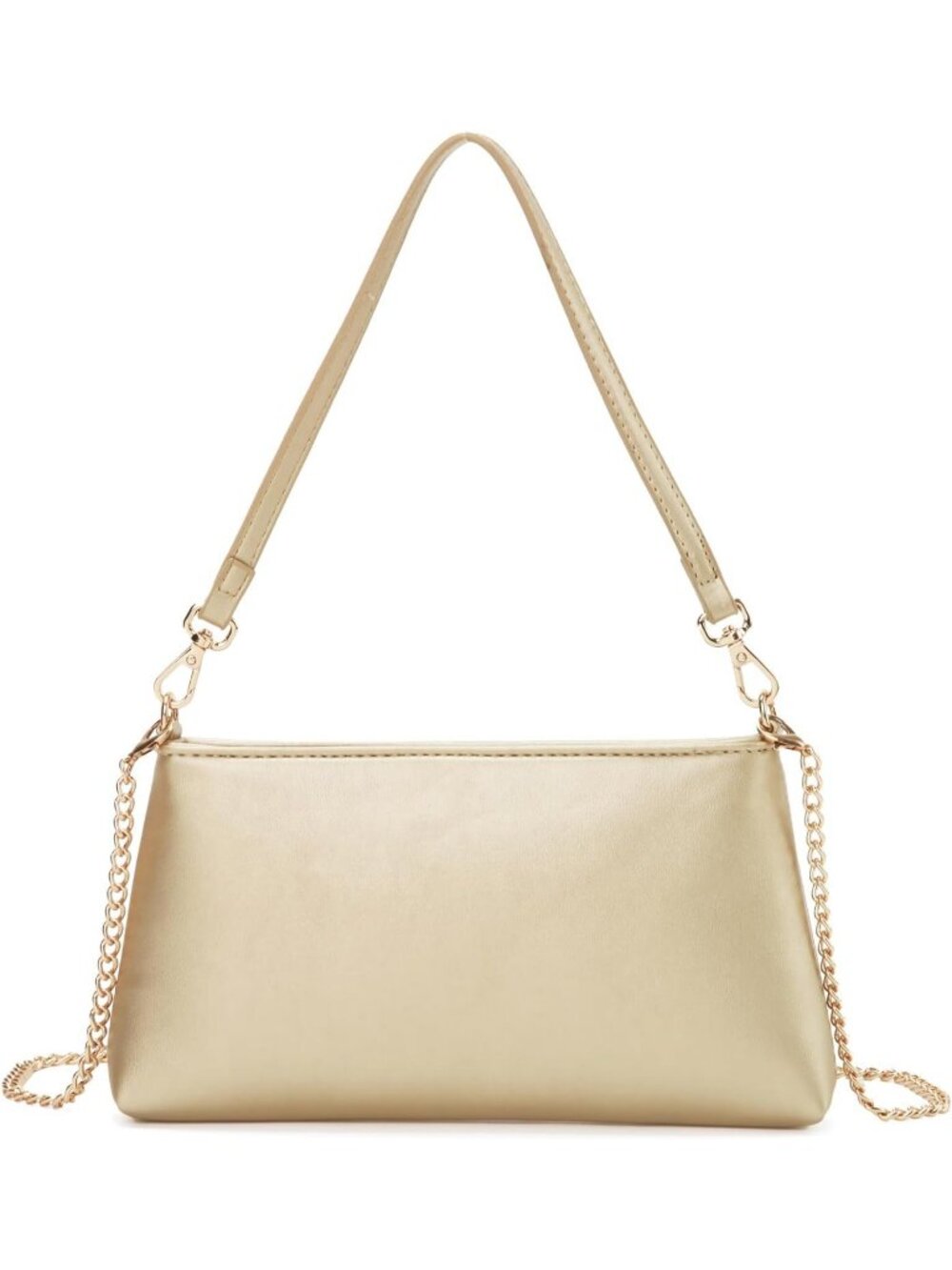 Women's Gold Pu Leather Clutch Purse Evening Party Wedding Prom Shoulder Bag